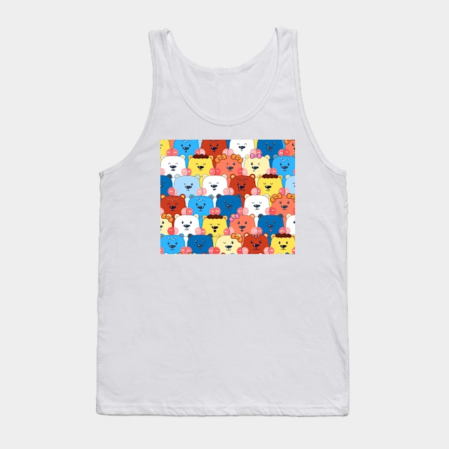 Cute bear seamless Tank Top by timegraf